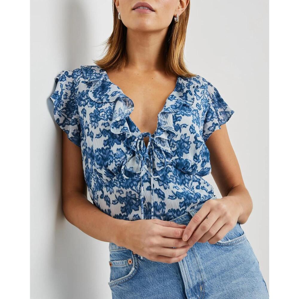 NEW RAILS carmine top in chambray floral - Picture 5 of 6